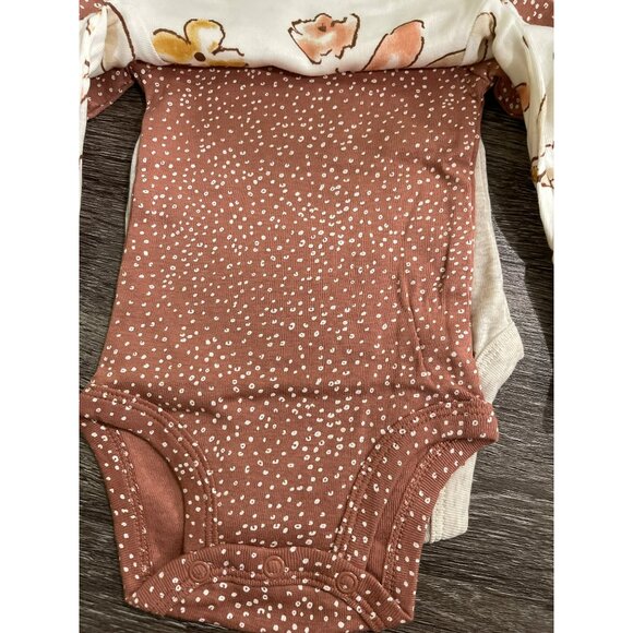 Carters Baby Girls 3-Pack Long-Sleeve Bodysuits 3 months NWT - Picture 5 of 6